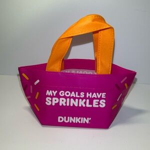 Dunkin’ Donuts Reusable Mini New Years Resolution Tote Bag—Pink